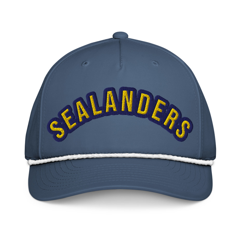 Sealanders Embroidered Rope Hat — Light Blue/White