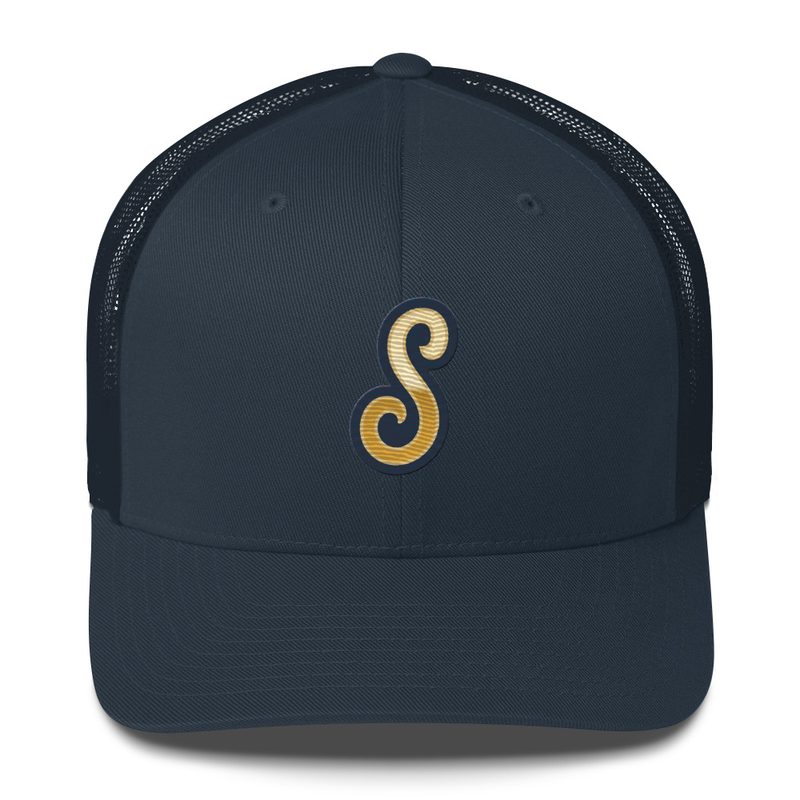 S Trucker Cap — Navy